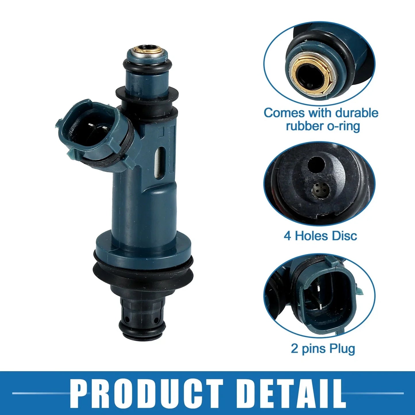 Fuel Injector 4 x No.23209-20020 for Lexus ES300 (1998-2001) 3.0L Blue