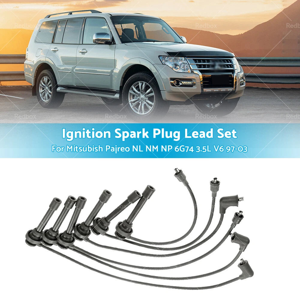 6 x Ignition Spark Plug Leads for Mitsubishi Pajero 3.5L V6 (1997-2003)