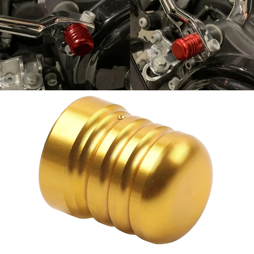 Gold Heel Shift Lever Eliminator Shaft Cap for Harley Touring Road King (1980-2023)