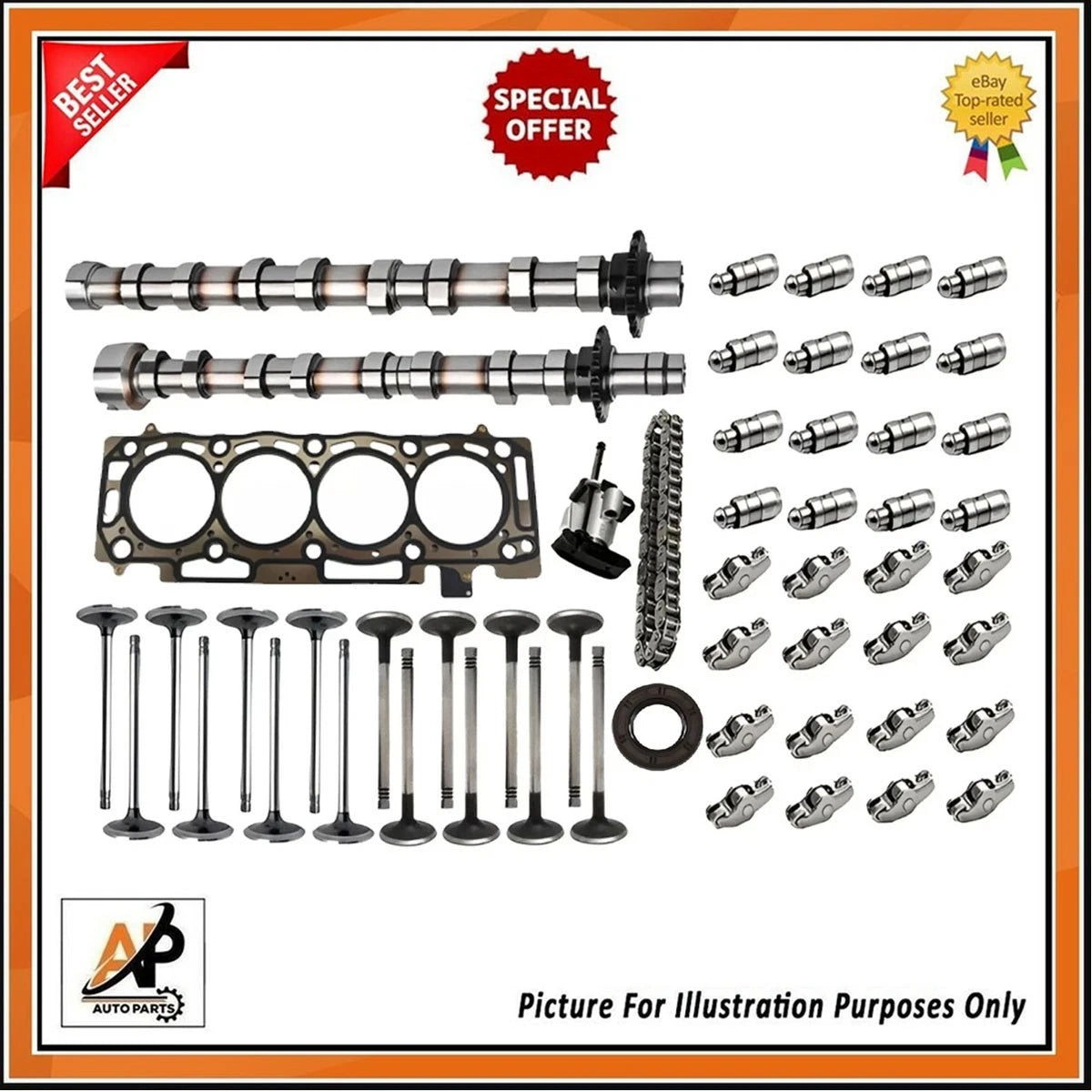 Camshaft Engine Rebuild Kit Replacement for Peugeot Citroen 2.0 2.2 HDi (2006–2016)