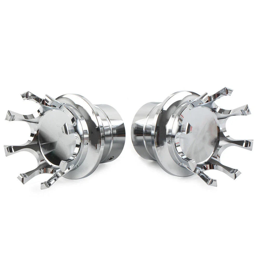Crown Front Axle Nut Covers  For Harley Softail Sportster Road King Chrome