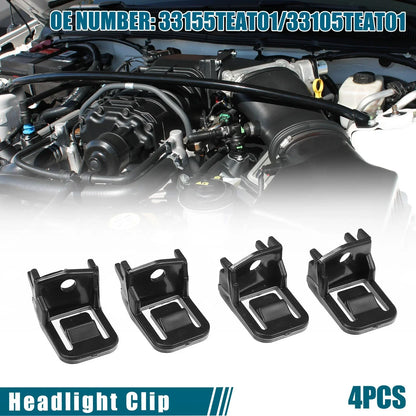 2 x Front Left Right Headlight Clips for Honda Civic (No. 33155TEAT01)