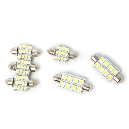 14PCS White LED Interior Lights for T10 31mm Map Dome & License Plate