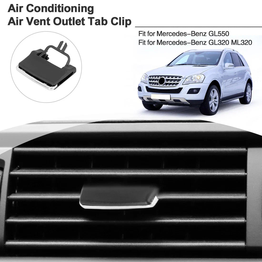 A/C Air Vent Outlet Tab Clip Repair Kit for Mercedes-Benz GL320 ML320 2007-2011