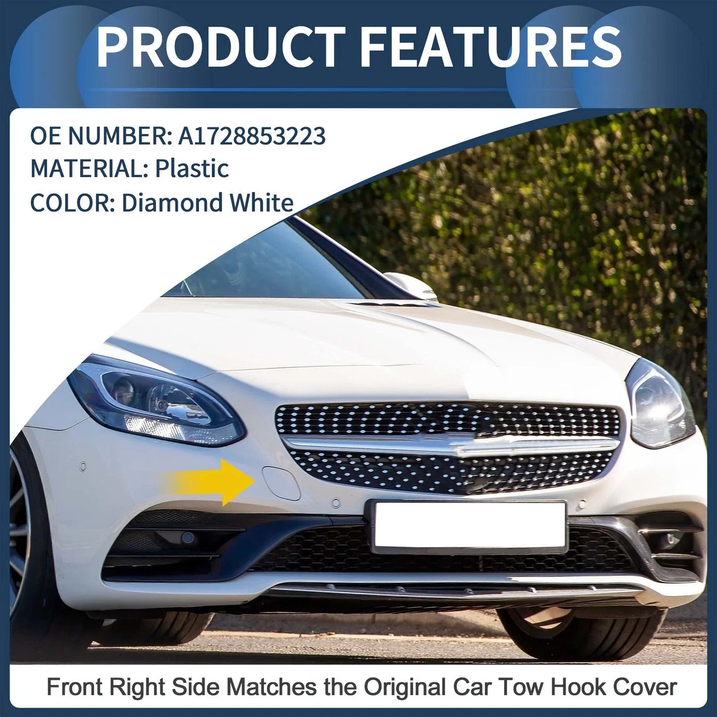 Front Bumper Tow Hook Cover for Mercedes-Benz W172 (2012-2016)