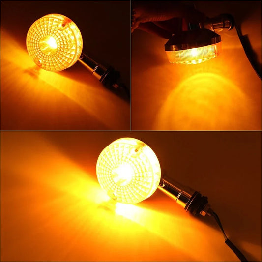 Amber Motorcycle Turn Signal Blinker Light Bulbs for Classic Bikes (12V)