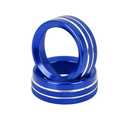 3 x Blue AC Climate Control Ring Knob Trim Covers for Dodge Challenger, Ram