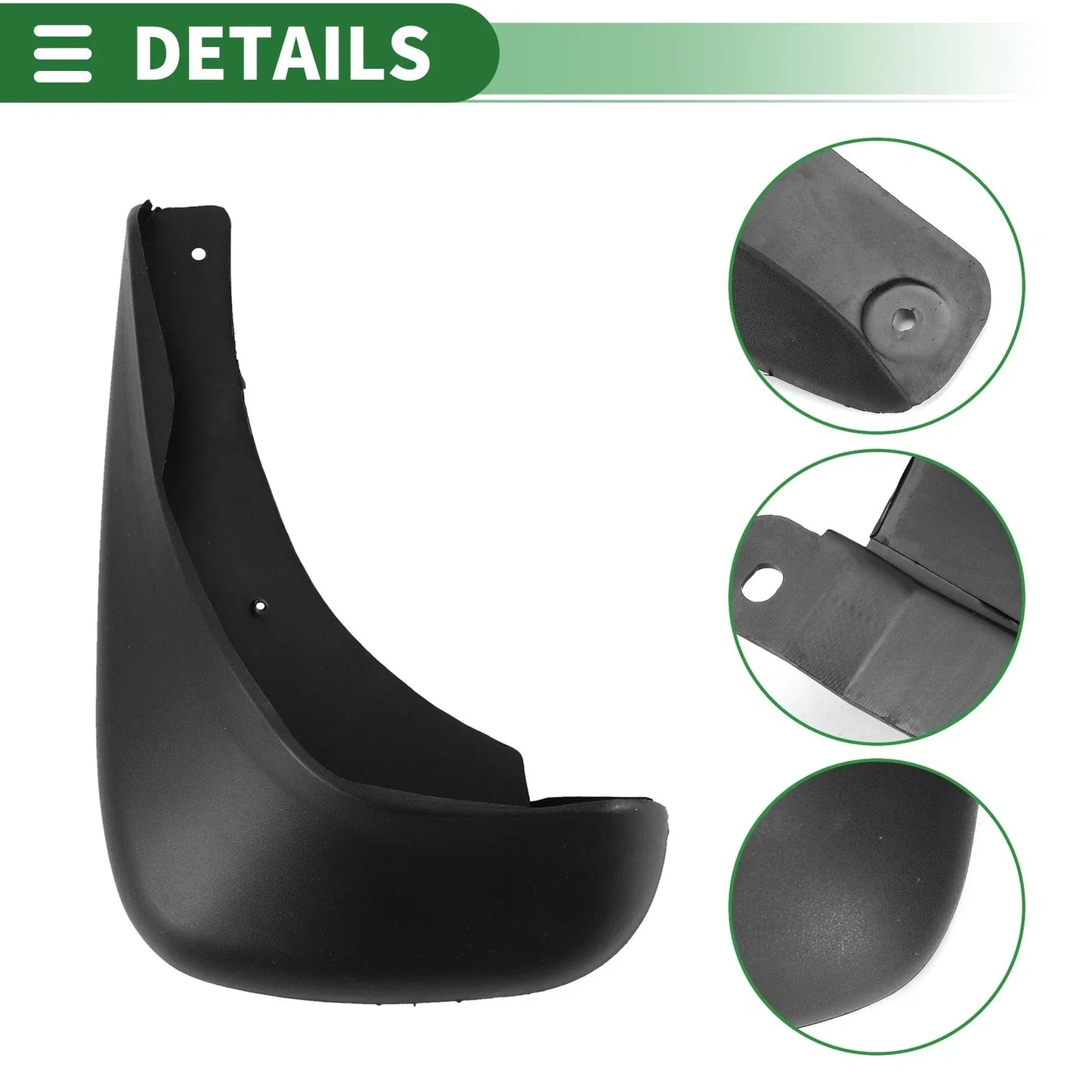 Mud Flaps Splash Guards for Hyundai Elantra (2007-2010) with Mount Accessories