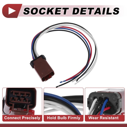 Tail Light Socket Wiring for Dodge Ram 2500 (2003-2006) 2 x Bulb Pigtails