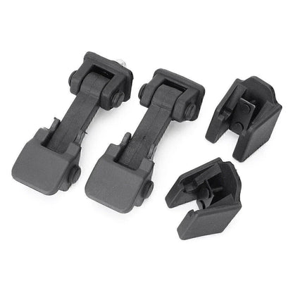 Hood Latch Lock Catch Mount Kit for Jeep Wrangler JK (2007-2017)  Black