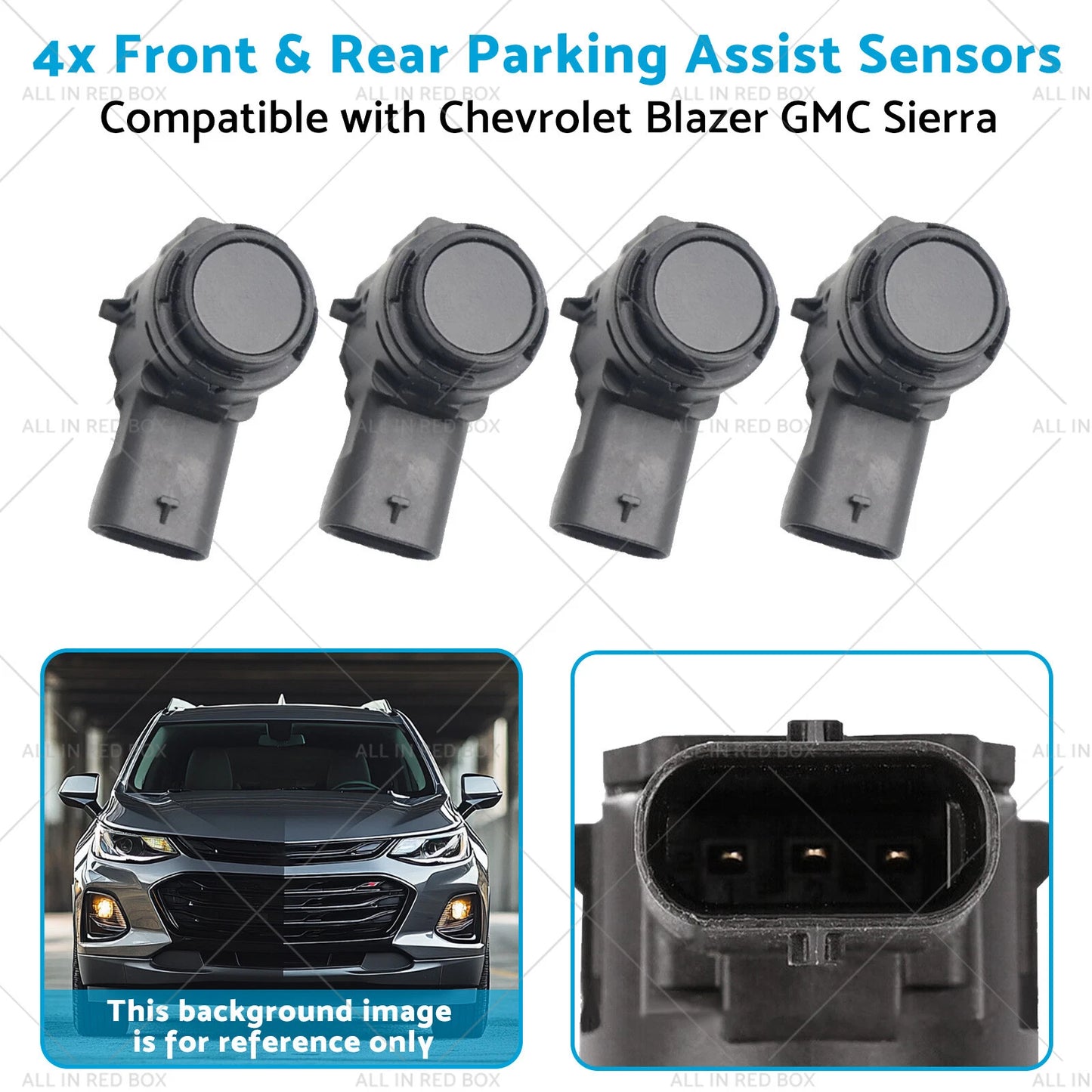 4 x Front & Rear Parking Assist Sensors for Chevrolet Blazer, GMC Sierra