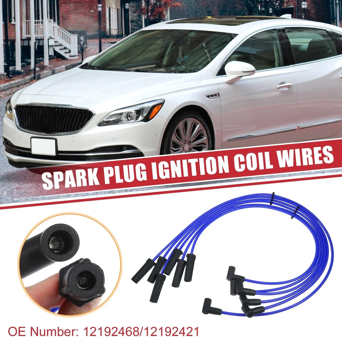 6 x Spark Plug Wire Ignition Coil Cables for Chevrolet Impala (2000-2005)