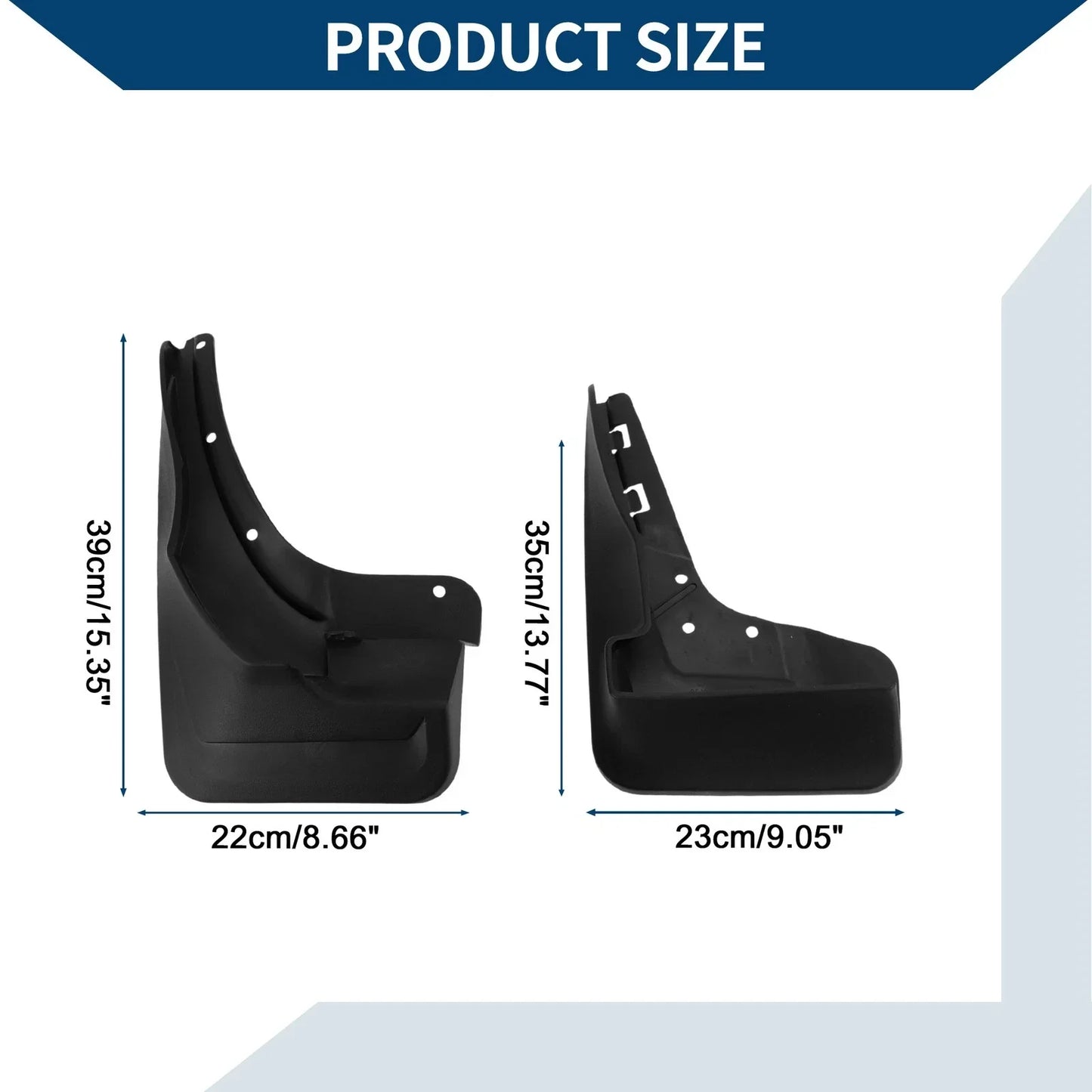 Mud Flaps Splash Guards Set for Mercedes-Benz ML350 (2012-2015)
