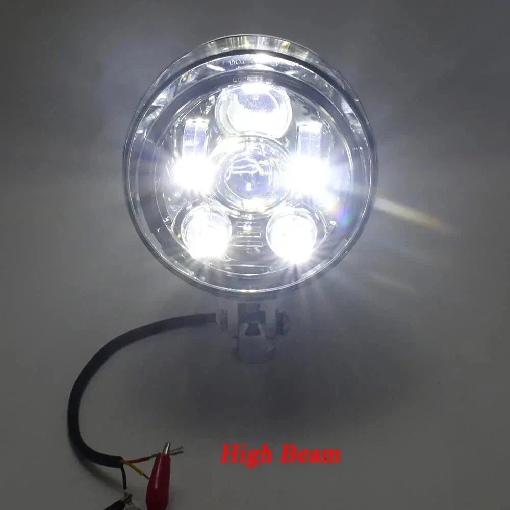 6'' Chrome LED Headlight for Harley Sportster Softail Chopper