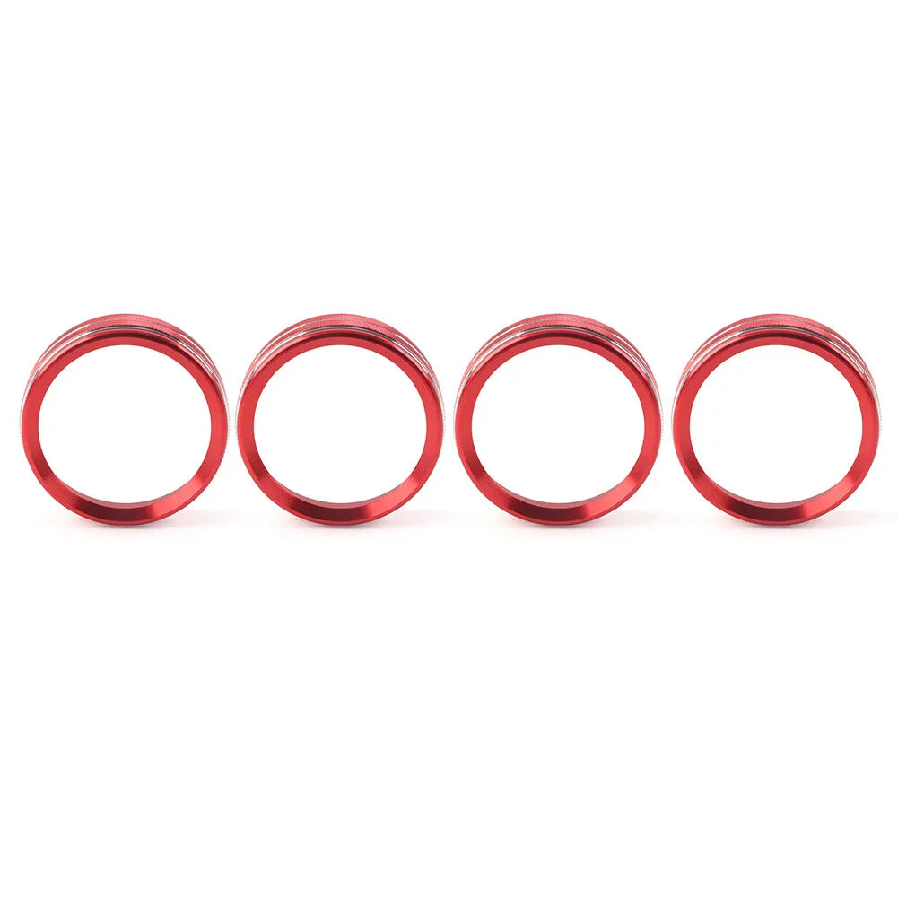 4x Air Conditioner Switch Knob Trim for Ford F150 XLT (2015-2020) Red