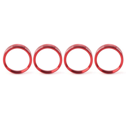 4x Air Conditioner Switch Knob Trim for Ford F150 XLT (2015-2020) Red