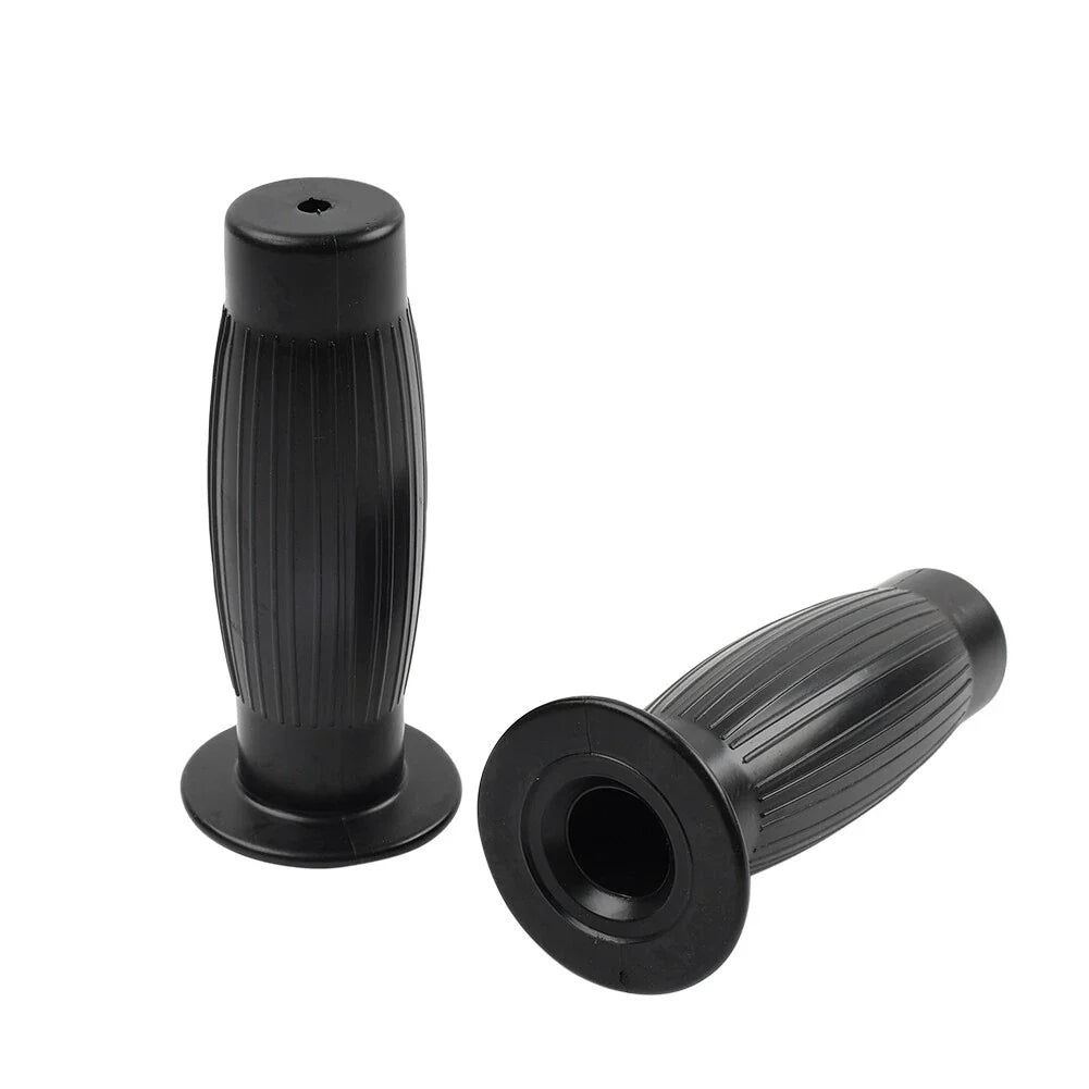 Universal 7/8" 1" Easy-Hold Hand Grips for Vintage Motorcycle Handlebars Black