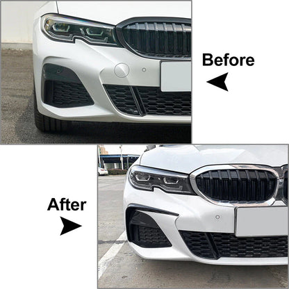 Carbon Fiber Front Fog Lamp Frame Trim for BMW 3 Series (2019-2022)