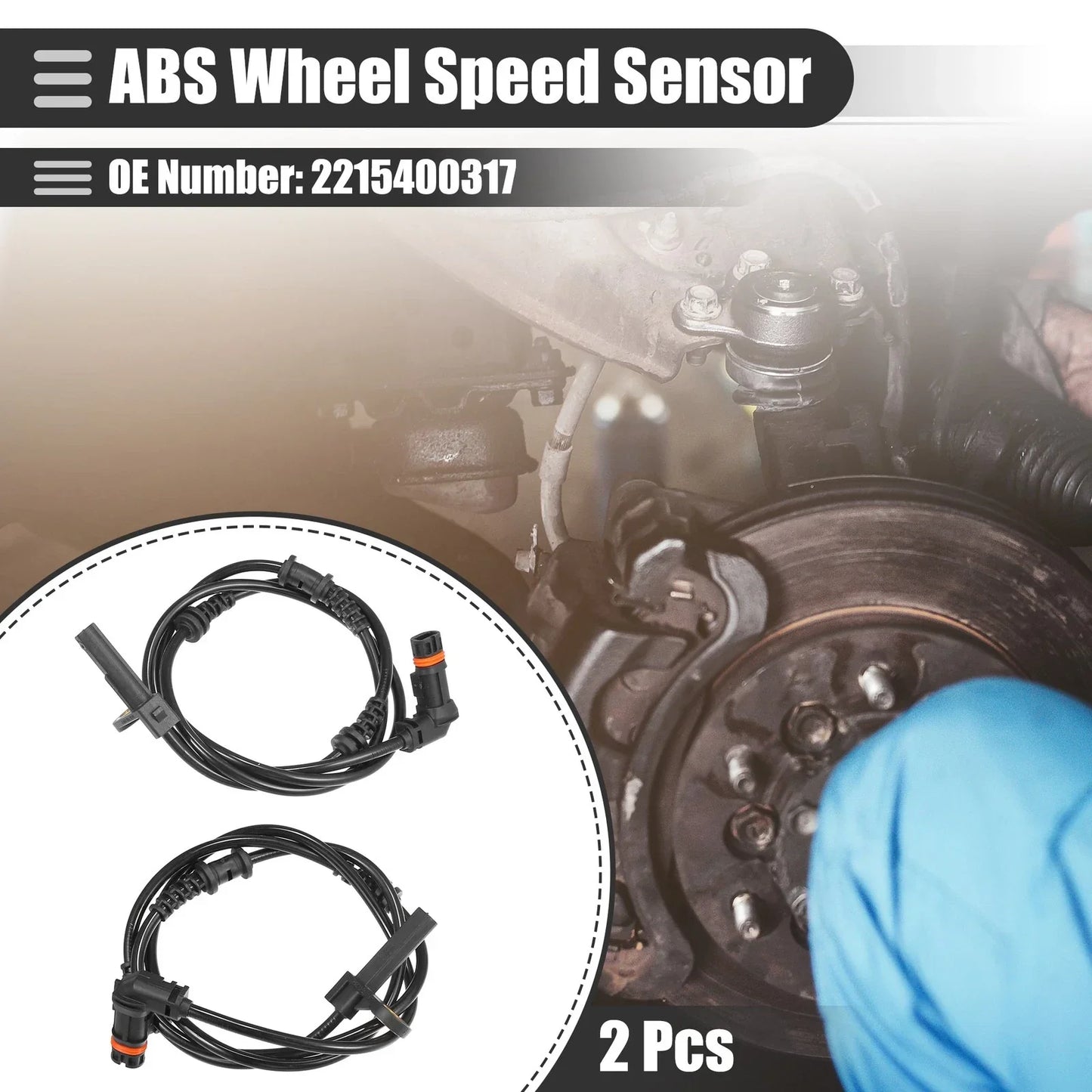 ABS Sensor Set for Mercedes-Benz CL500 (2007-2010) - 2 x Front Left & Right