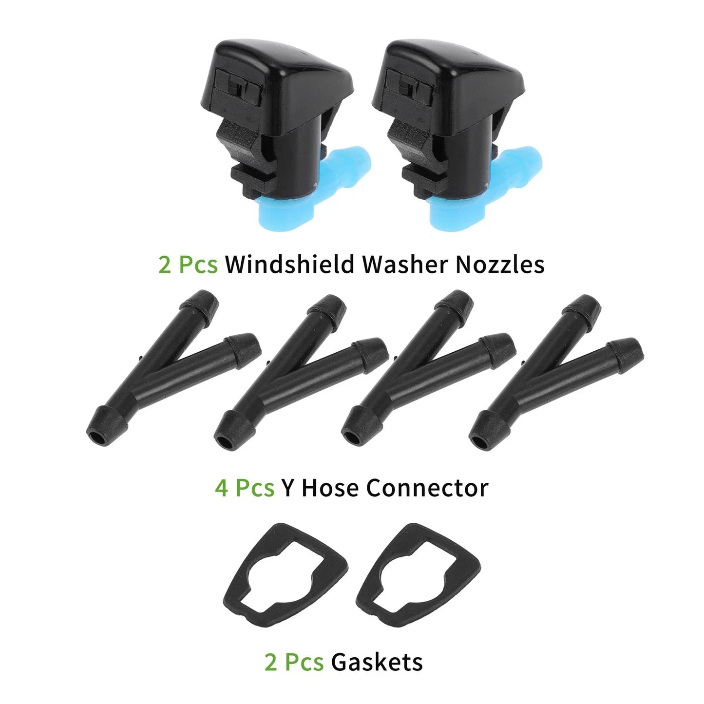 Windshield Washer Nozzle & Hose Connector for Dodge (2011-2019) 1 Set