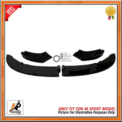 Front Bumper Splitter Lip Gloss Black for BMW 4 Series F32 F33 F36 (2013–2020)