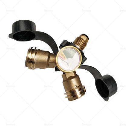 LPG Bottle Dual Outlet Adapter "Y" with Gas Level Gauge for Various Models