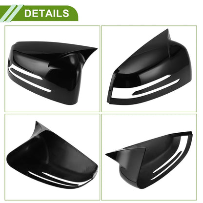 Gloss Black Mirror Cover Caps for Mercedes-Benz A-Class W176 (2012-2018)