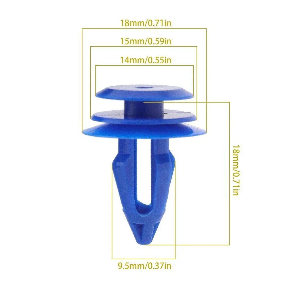 100 x Blue Moulding Clips for RANGE ROVER
