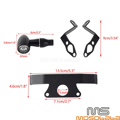 3 x Black Bullet 3 in 1 LED Turn Signal Tail Lights for Sportster S
