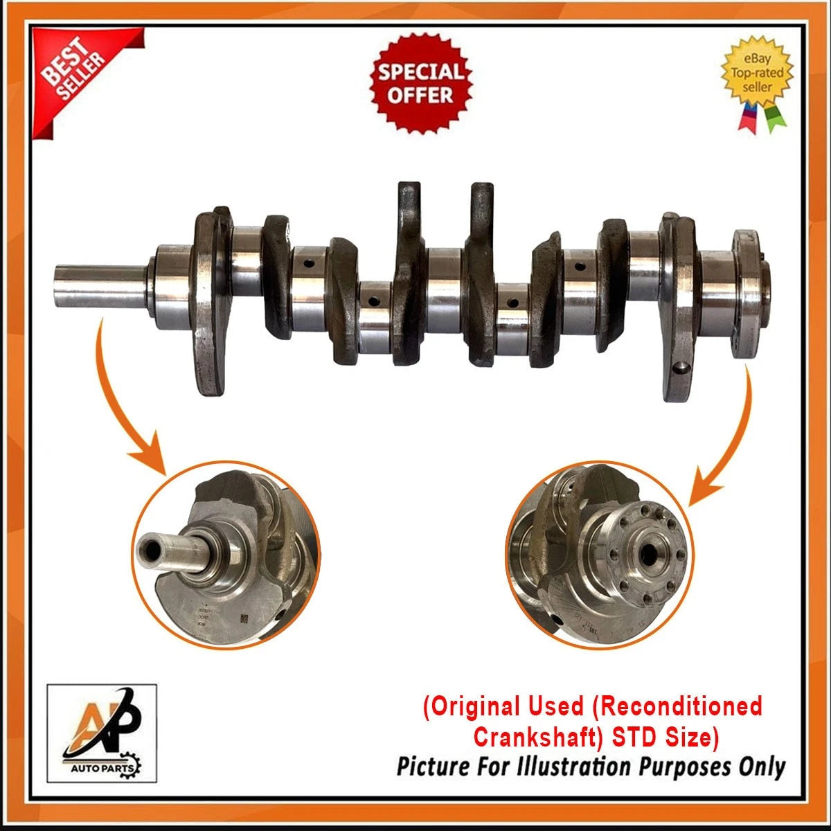 Crankshaft for Citroen Relay 2.0 DW10FUD (2016–2016)  Replacement