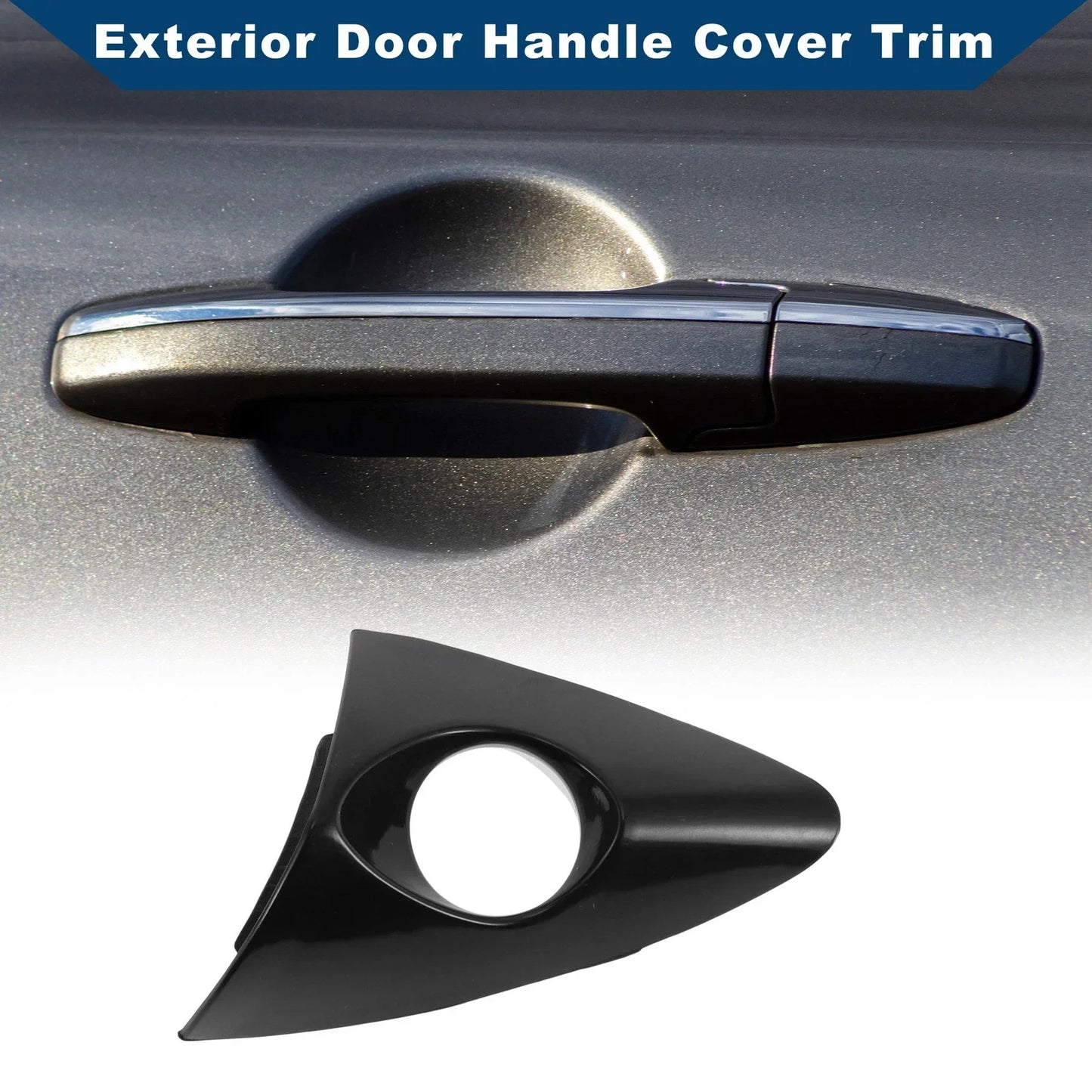 Exterior Door Handle Cover Trim for Hyundai Elantra (2011-2016) Black