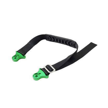 Universal Adjustable Fork Rear Seat Rescue Strap Sling Pull Belt Green