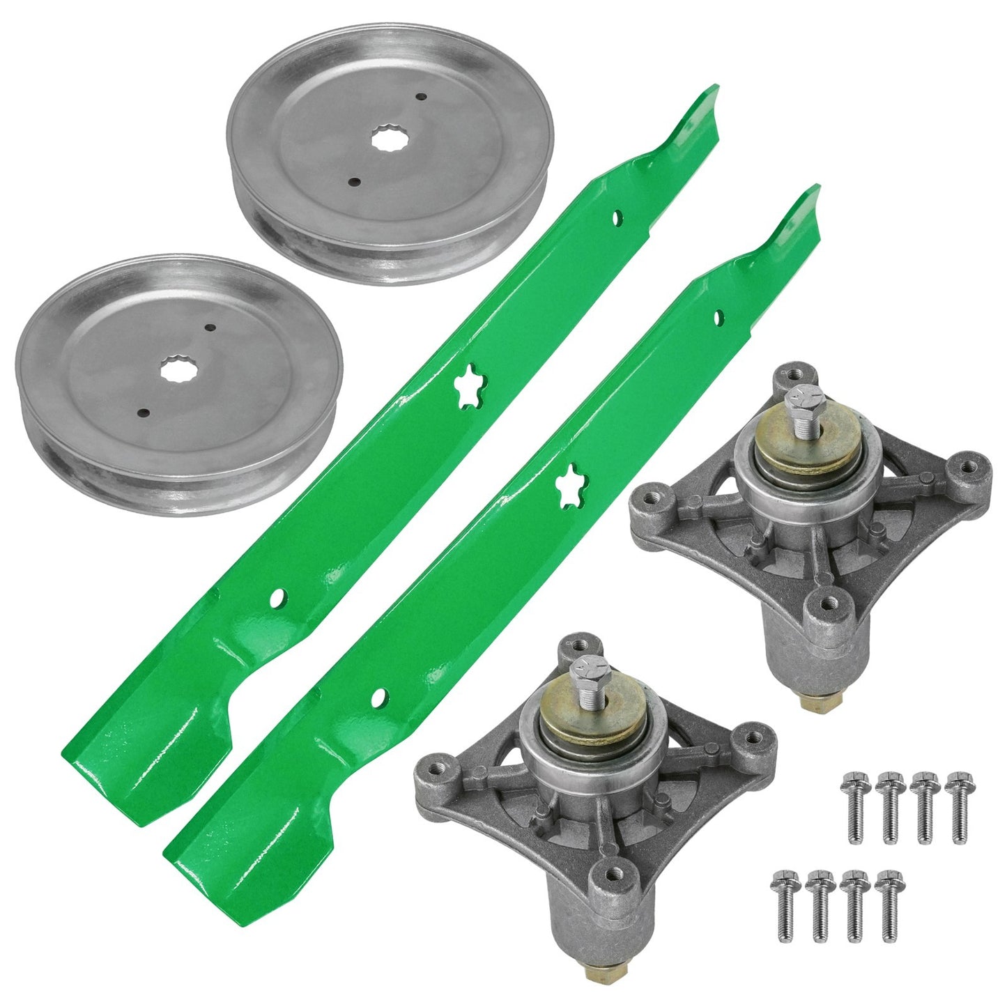 Caltric Spindle Pulley Blade for Husqvarna YTH20F42 YTH20B42T (42 Inch) Qty 2