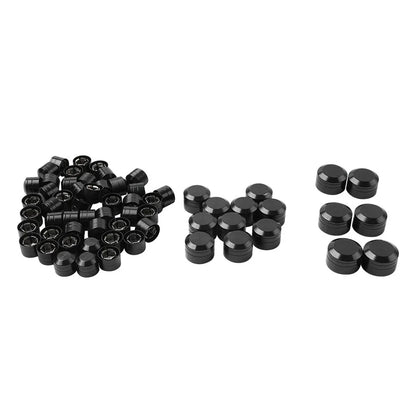 62X Engine Bolt Caps for Harley Road King Street Glide (2007-2016) Black