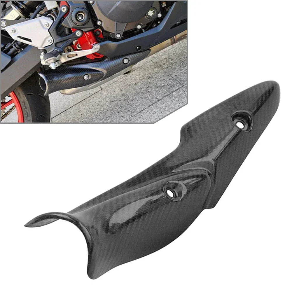 Carbon Fiber Exhaust Heat Shield Cover for Kawasaki Z900 (2017-2019)