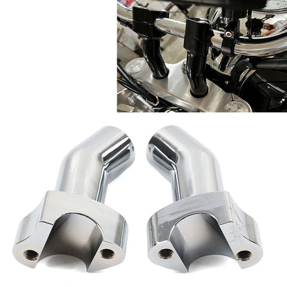 3.5" Chrome Pullback Handlebar Risers for Harley Dyna Softail Road King
