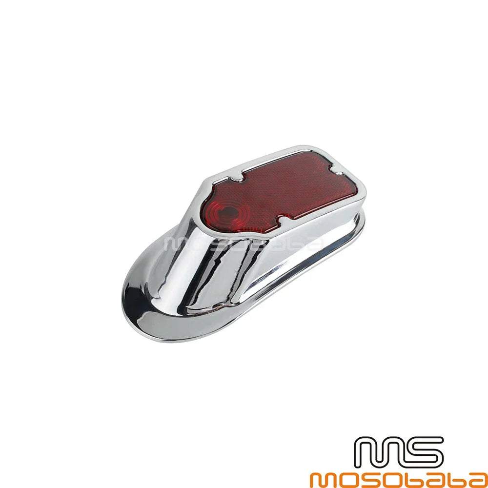 Metal Chrome Red Tombstone Brake Tail Light for Harley Fat Boy Softail