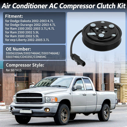 AC Compressor Clutch Kit for Dodge Ram 1500 2500 3500 Dakota (2002-2010)