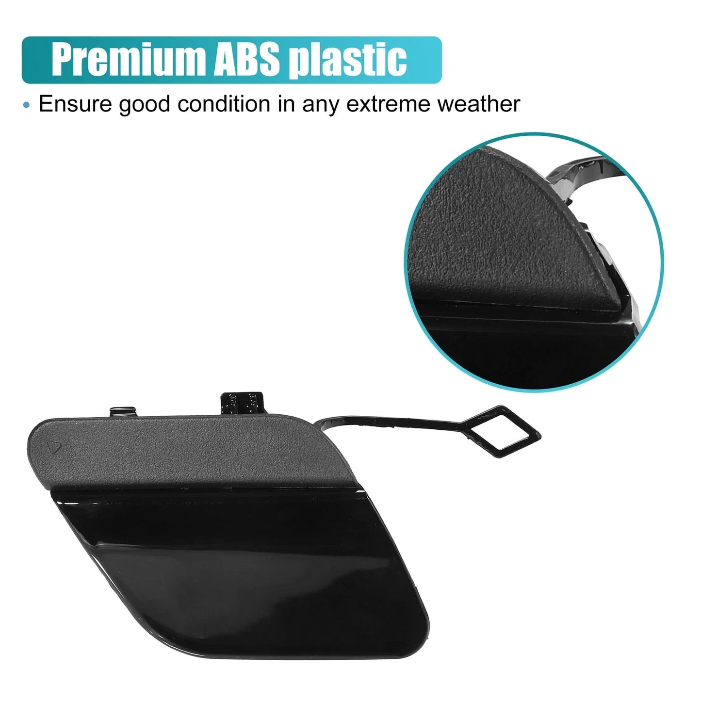 Rear Bumper Tow Hook Cover for Mercedes E-Class (2017-2023) Glossy Black