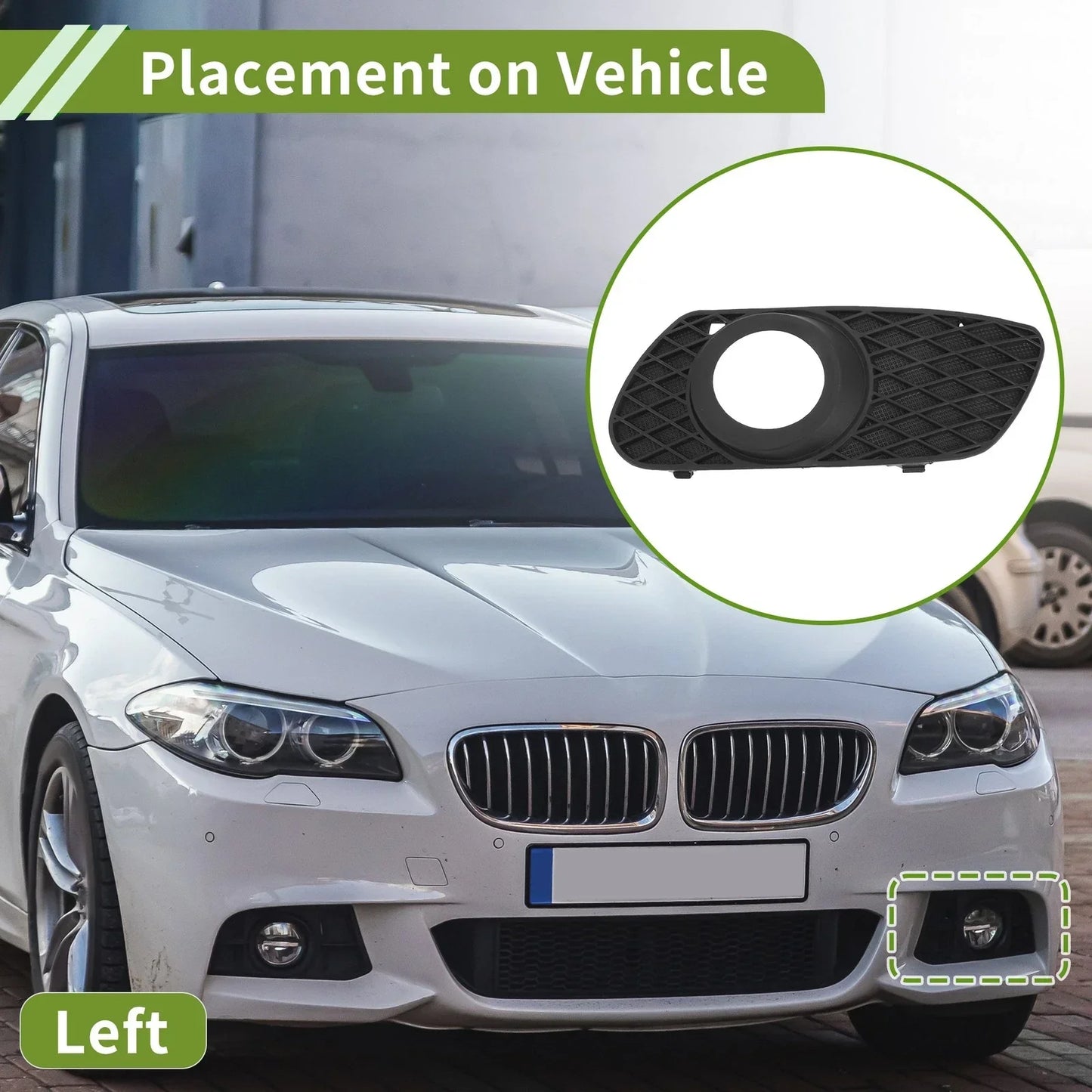 Front Left Fog Light Grill for Mercedes-Benz ML350 (2006-2007)