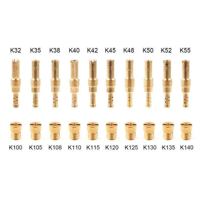 20pcs Carburetor Main & Pilot Jet Kit for PWK CVK Gold Motor