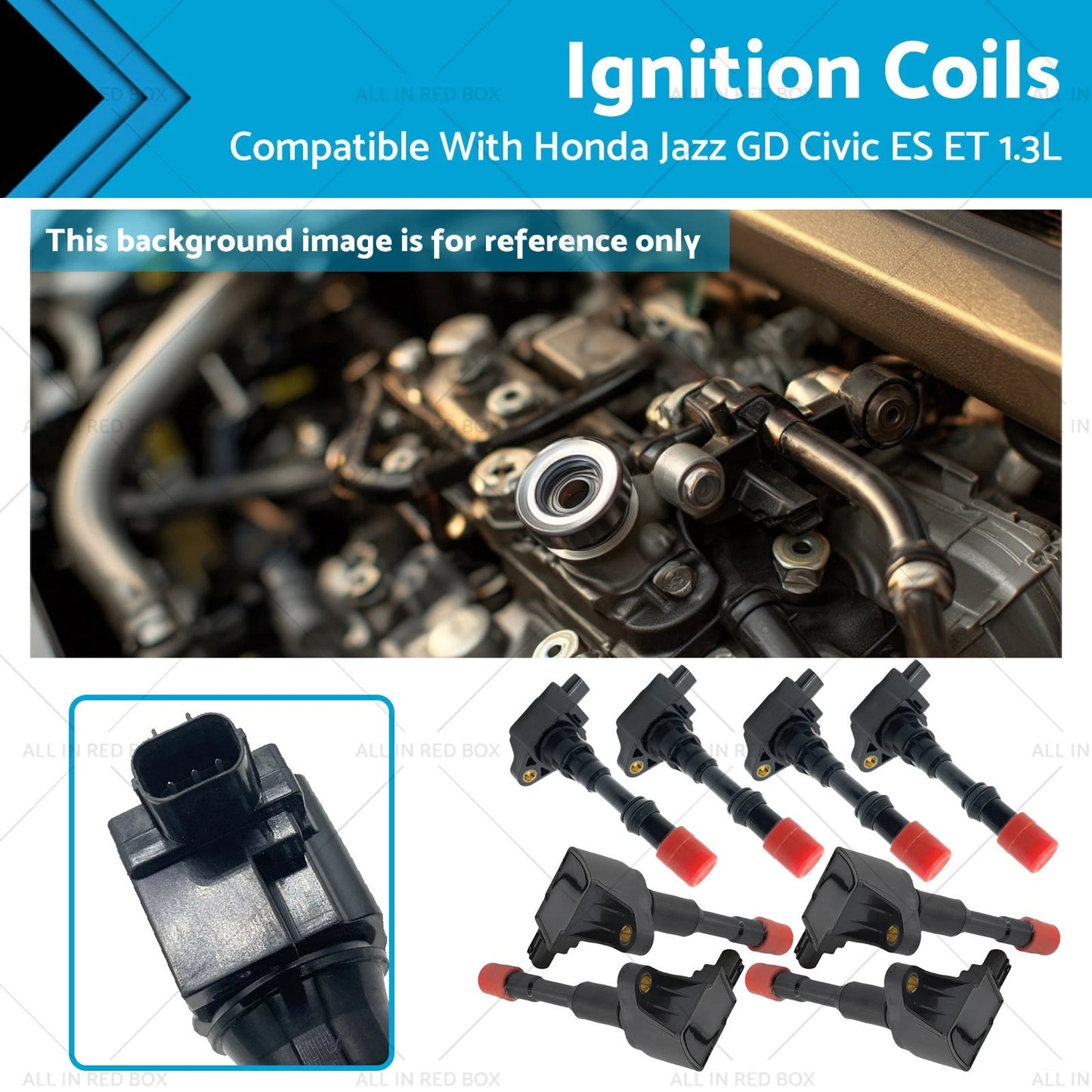 8 x Ignition Coils 3 Pins for Honda Jazz GD GE2 GE3 Civic ES ET (2001-2005)