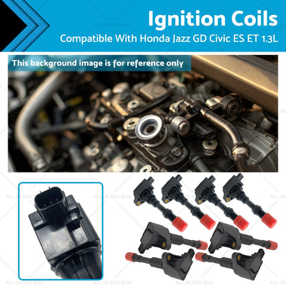 8 x Ignition Coils 3 Pins for Honda Jazz GD GE2 GE3 Civic ES ET (2001-2005)