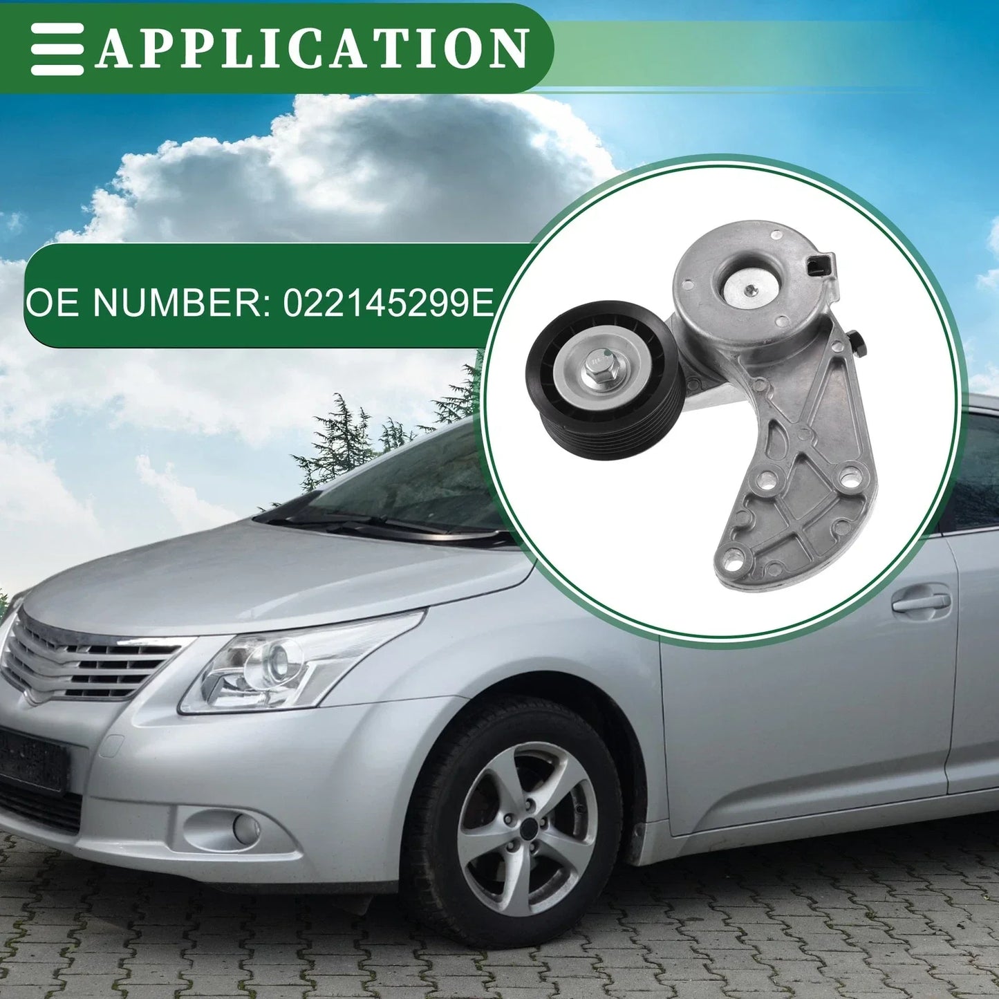 Engine Belt Tensioner Pulley Assembly for Volkswagen Touareg (2004-2016)