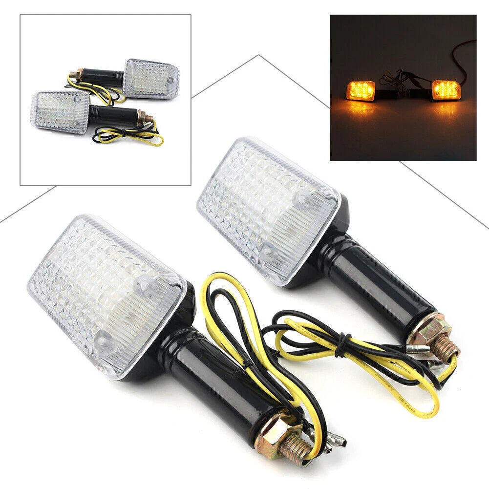8mm Amber Bulb Turn Signal Indicator Light for Universal Motorcycle 12V
