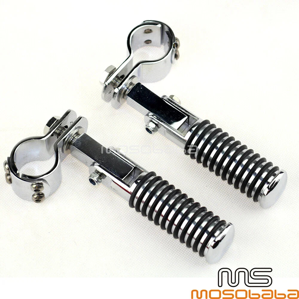 1 1/4" Engine Crash Bar Foot Pegs for Honda Harley Dyna