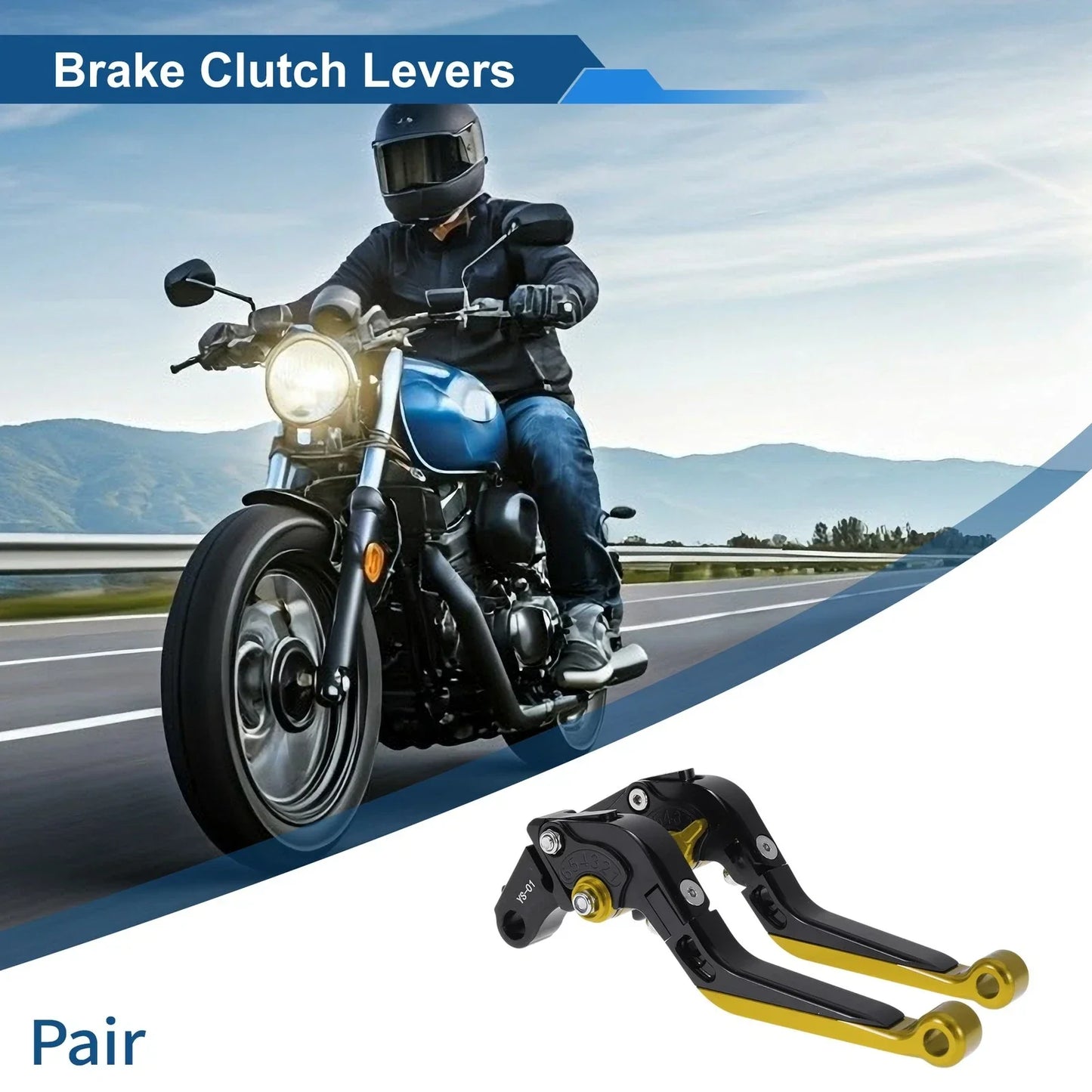 Adjustable Brake Clutch Levers for Honda X11 (2000-2001) - Black Gold Tone