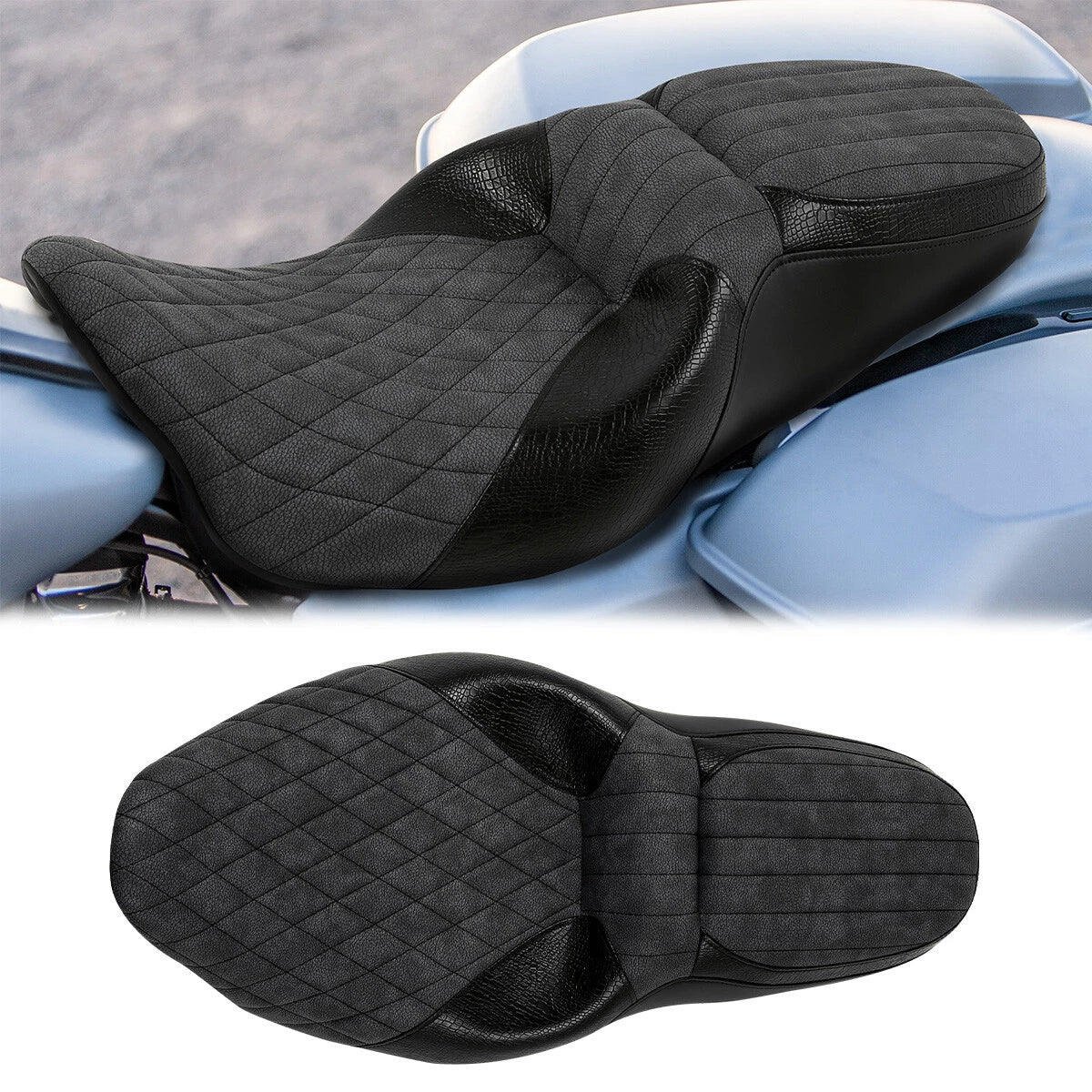 Rear Seat for Harley Touring Street Glide Road King (2009-2023)