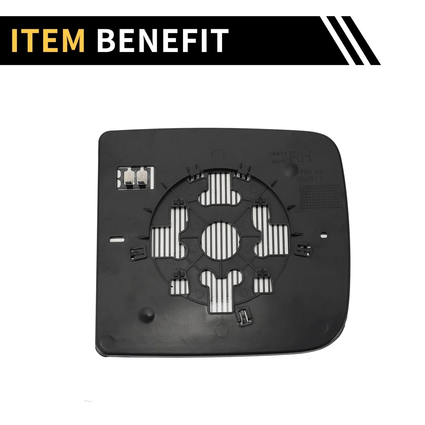 Heated Right Mirror Glass Replacement for Dodge Ram 1500 2500 (2010-2023)