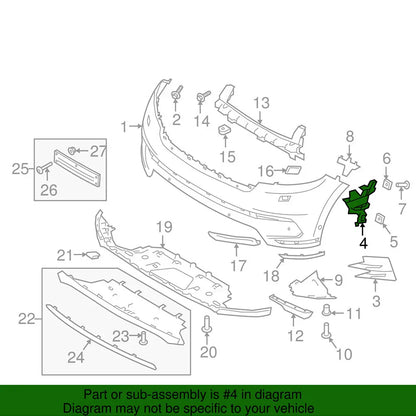 Front Bumper Mounting Bracket for Land Rover Range Rover Velar (2018-2021)